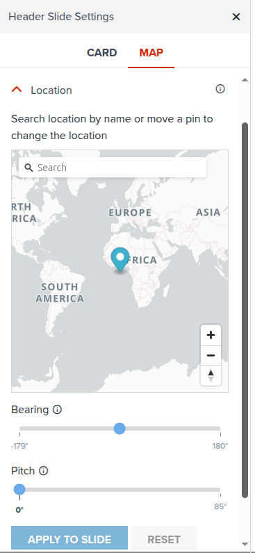 Chapter Slide Settings Panel - Location
