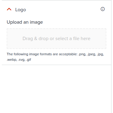 Header Slide Settings Panel - Logo
