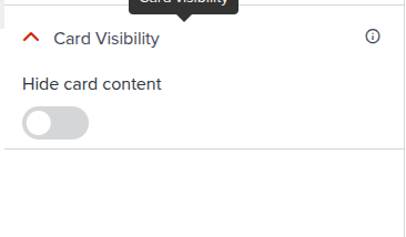 Chapter Slide Settings Panel - Card Visibility