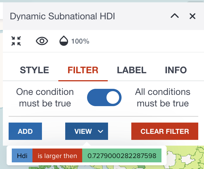 Viewing and managing existing filtering rules